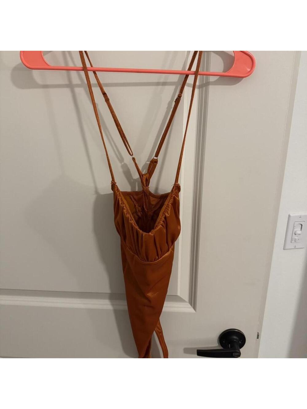 Urban Outfitters Women's Orange and Brown Bodysuit